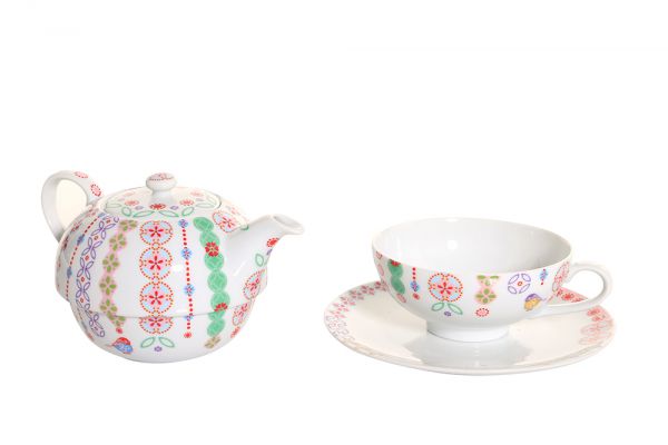 Tea for One Set Bonjour! von Overbeck and Friends